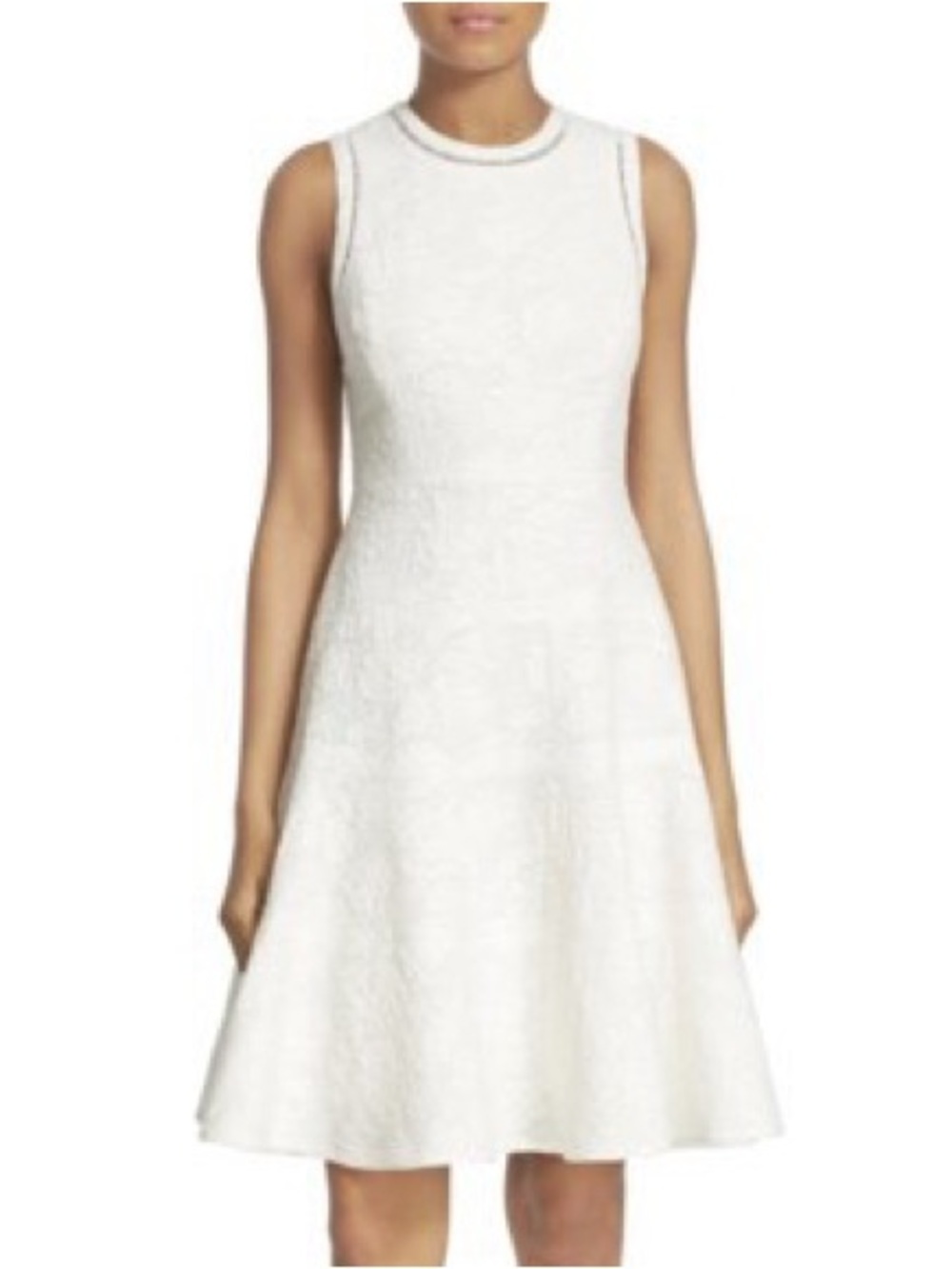 Rebecca Taylor Jacquard Knit Sleeveless Fit & Flare Dress Womens Size 10